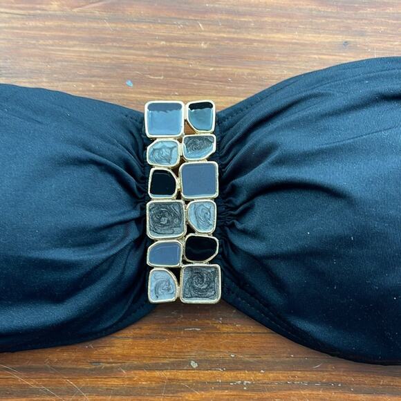 La Blanca tie back strapless bandeau bikini top sz 6 - Picture 2 of 5